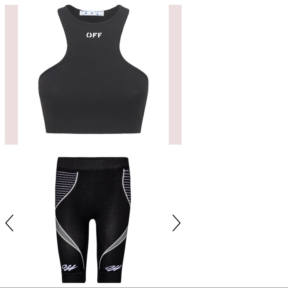 Off white shorts two piece set